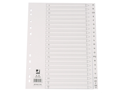 Hakemisto Q-ConnectA5 A-Ö PP valkoinen - Hakemistot, rekisterit - 218006 - 1