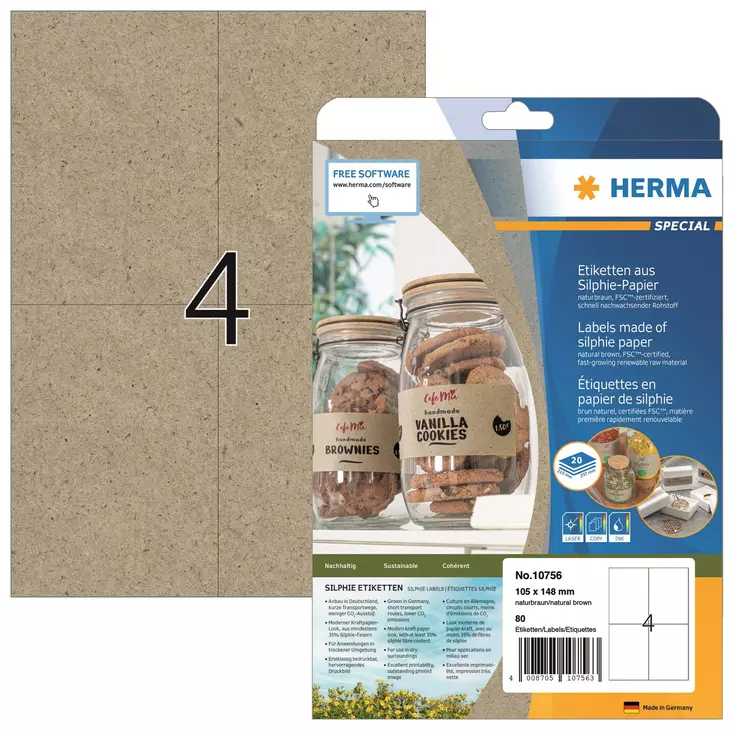 Herma label Silphie 105x148 (80) - Paperitarra-arkit A5, A4 - HER10756 - 1