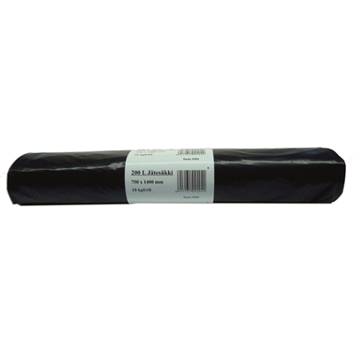 Jätesäkki 200 l musta/10kpl - Jätepussit- ja säkit - 18026 - 2