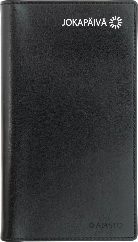 Ajasto Jokapäivä 2026 taskukalenteri musta 85 x 162 mm - Taskukalenterit - 2673109026 - 1