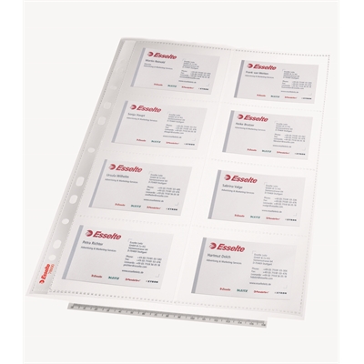 Käyntikorttitasku PP A4 16 kortille/10 kpl pussi - Kansiotaskut - 205296 - 2