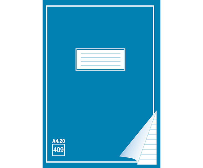 KIRJOITUSVIHKO SIN 409 A4/20 BLAN/VIIVAT - Kouluvihkot - 68416 - 1