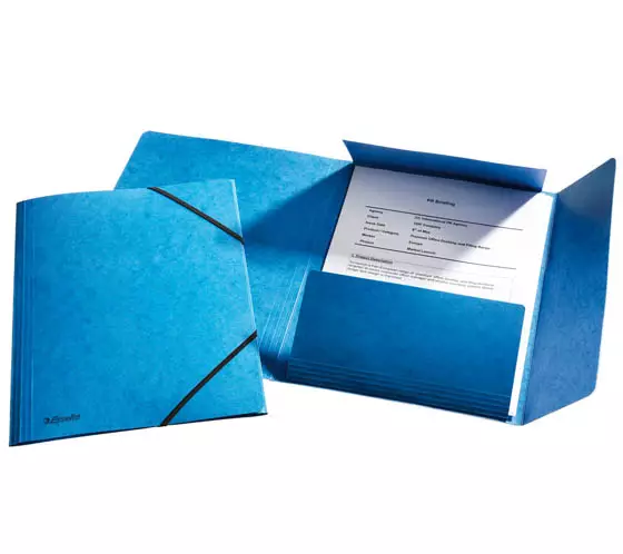 Kulmalukkokansio Esselte A4 läpillä sininen - Kansiot - 63026 - 1