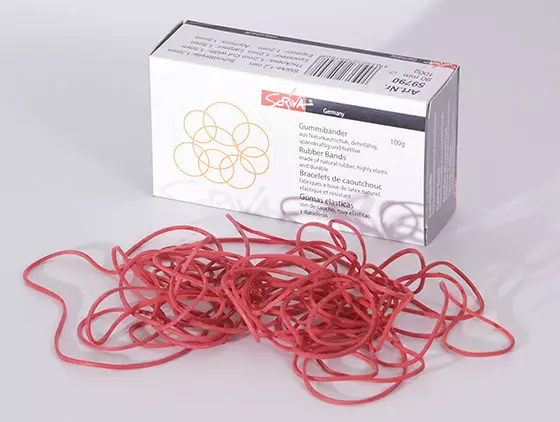 Kuminauha Scriva ohut 90mm 100g pun - Kumirenkaat - 57166 - 1