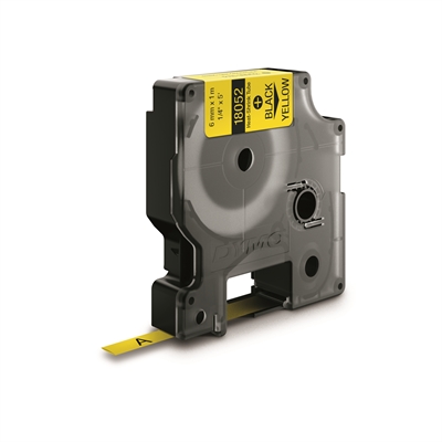 Kutistesukka Dymo Rhinopro 18052 6 mm keltainen - Dymo tarrakirjoittimet ja tarrateipit - 254196 - 1