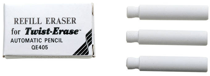 Kynäkumintäyttö Twist Eraser kynään, 3kpl/ras - Lyijykynät - 107706 - 1