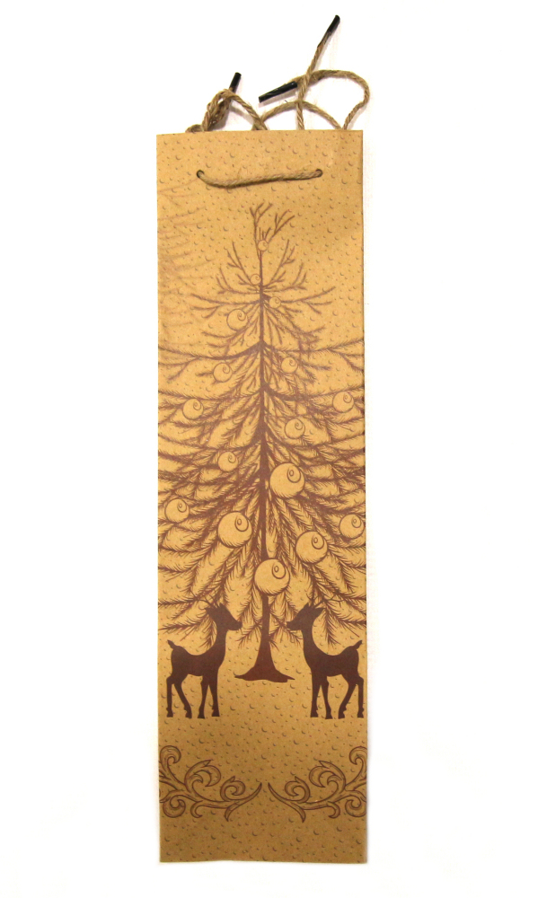 Lahjakassi Eco Poro, narusanka, 10,5+10,5x36cm - Lahjapakkaaminen - 145296 - 1