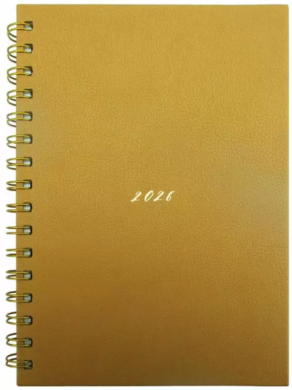 Ajasto Leatheret pöytäkalenteri 2026 148 x 210 mm - Pöytäkalenterit - 2676200526 - 1
