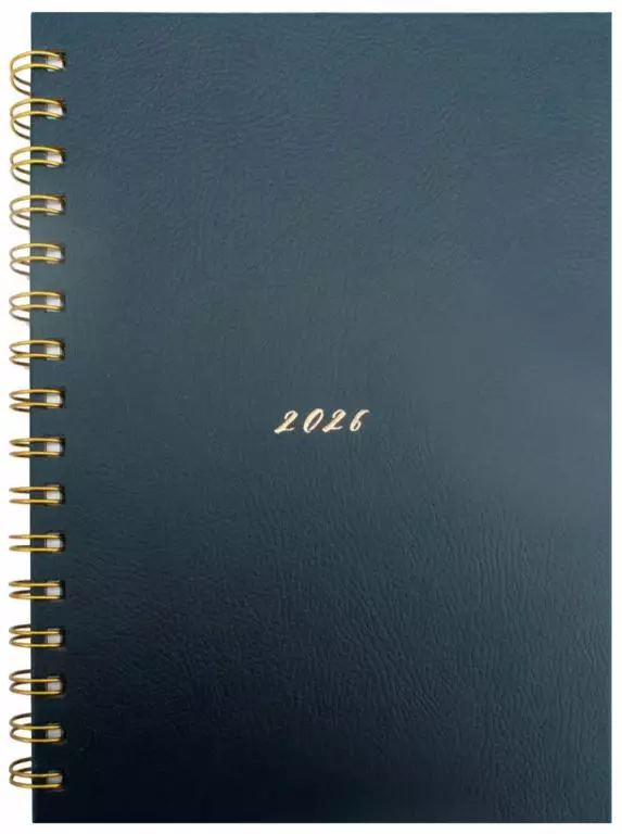 Ajasto leatheret pöytäkalenteri 2026 sininen - Pöytäkalenterit - 2676200426 - 1