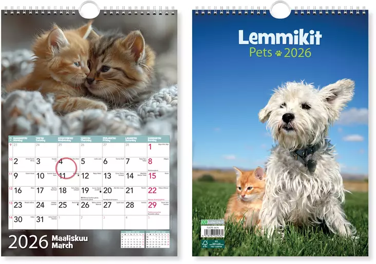 Lemmikit 2026 - Seinäkalenterit - 5676 - 1