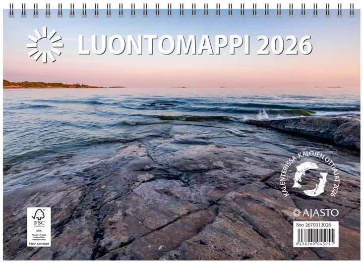 Ajasto Luontomappi 2026 seinäkalenteri 250 x 352mm - Seinäkalenterit - 2670313026 - 1