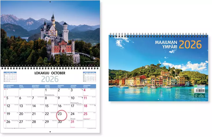 Maailman ympäri 2026 - Seinäkalenterit - 5586 - 1