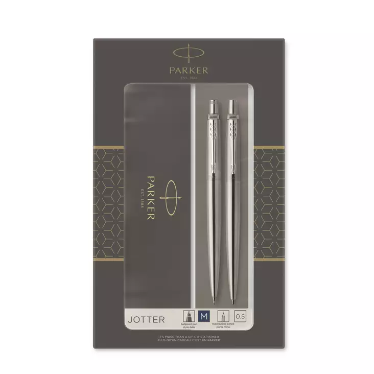 Parker Duoset Jotter CT BallPoint+Pencil silver - Kynät, teroittimet, pyyhekumit - 2093256 - 1