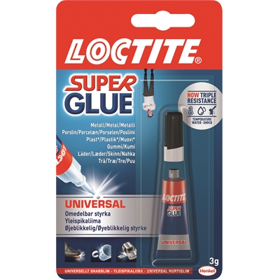 Pikaliima Loctite Super Glue Universal 3g - Liimat, liimarollerit - 249056 - 2