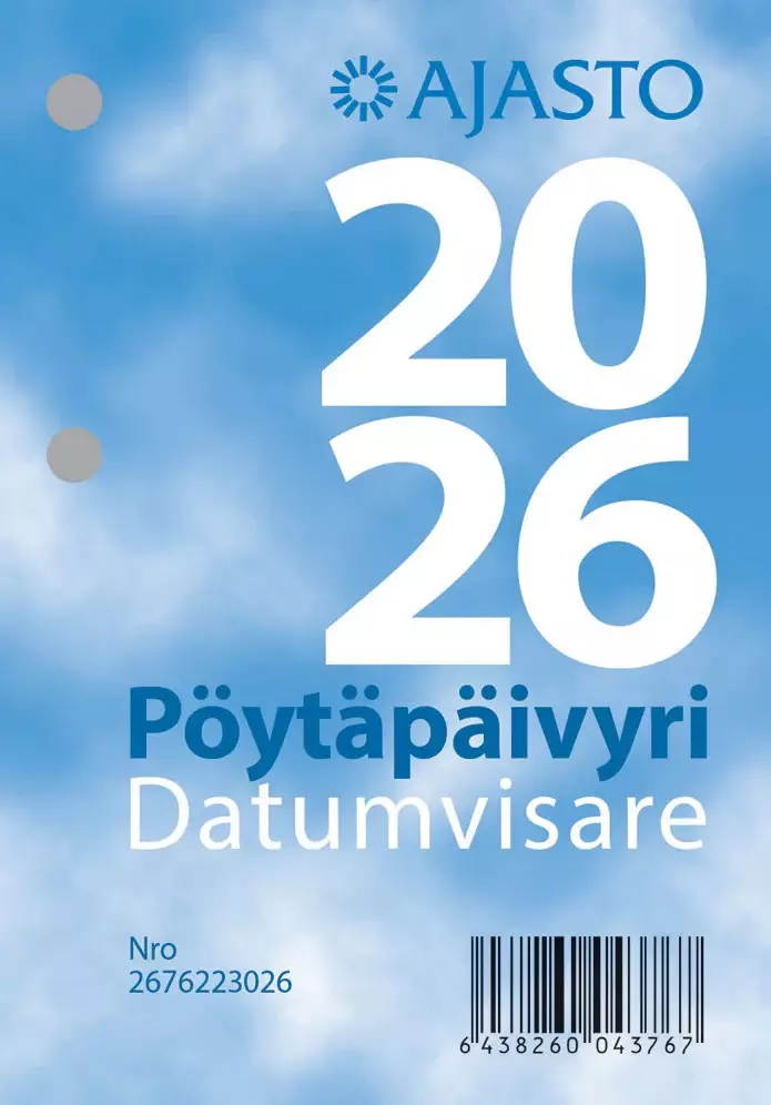 Ajasto Pöytäpäivyri 2026 pöytäkalenteri 83 x 119mm - Pöytäkalenterit - 2676223026 - 1