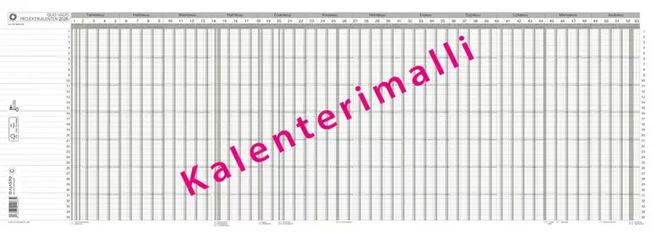 Ajasto Quo Vadis Projektikalenteri 2026 seinäkalenteri 837 x 297mm - Seinäkalenterit - 2674681026 - 1