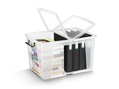 Säilytyslaatikko Strata kannella 65l läpinäkyvä - Säilytyslaatikot, -kuutiot - 283706 - 1