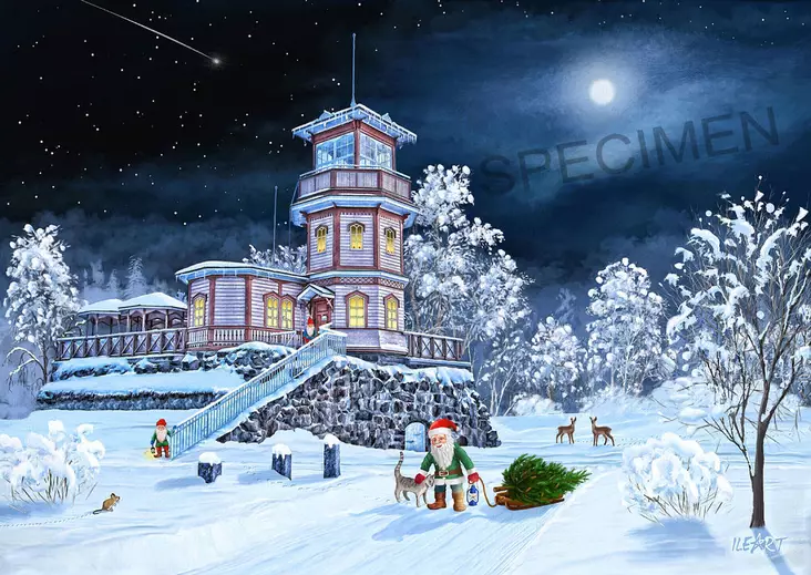 Tähtitorni joulukortti A6 - Joulukortit - OULU66 - 1