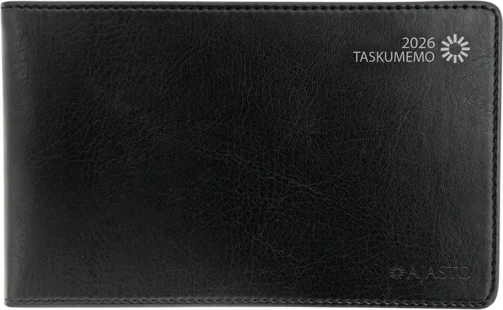 Ajasto Taskumemo 2026 taskukalenteri musta 148 x 90mm - Taskukalenterit - 2673118026 - 1