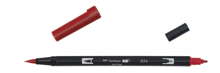 Tombow ABT Dual Brush 856 chinese red - Taidekynät - TOM11856 - 1