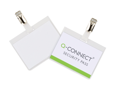 Turvakorttikotelo Q-Connect 60X90mm 25 kpl - Nimikortit, kongressineulat, kaulanauhat - 275546 - 1