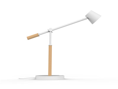 Työpistevalaisin Unilux Vicky LED valkoinen/pyökki - Valaisimet, jatkojohdot - 400110084 - 1