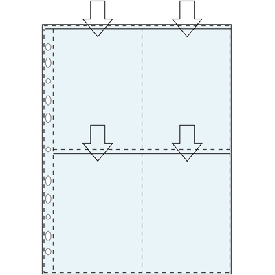 Valokuvatasku 10X15 A4 PP 4 taskua/10 kpl pussi - Muovitaskut - 205286 - 2
