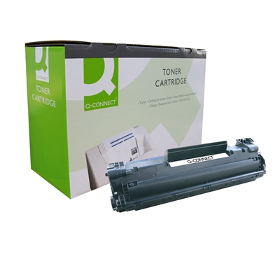 Laservärikasetti Q-CONNECT HP CB436A musta - Hp laserkasetit - 123326 - 1