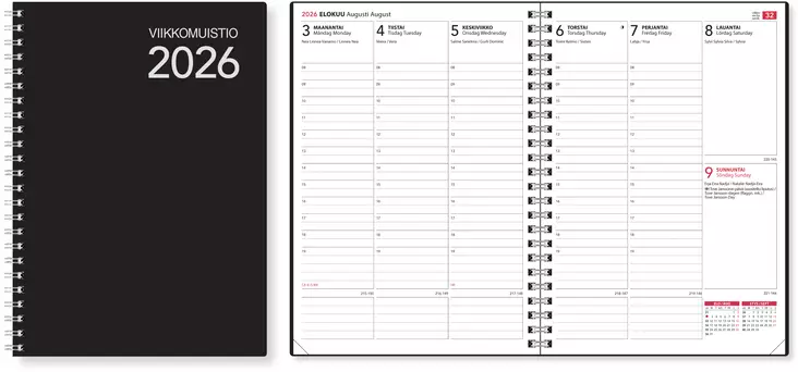 Viikkomuistio-vuosipaketti 2026 - Pöytäkalenterit - 2296 - 1