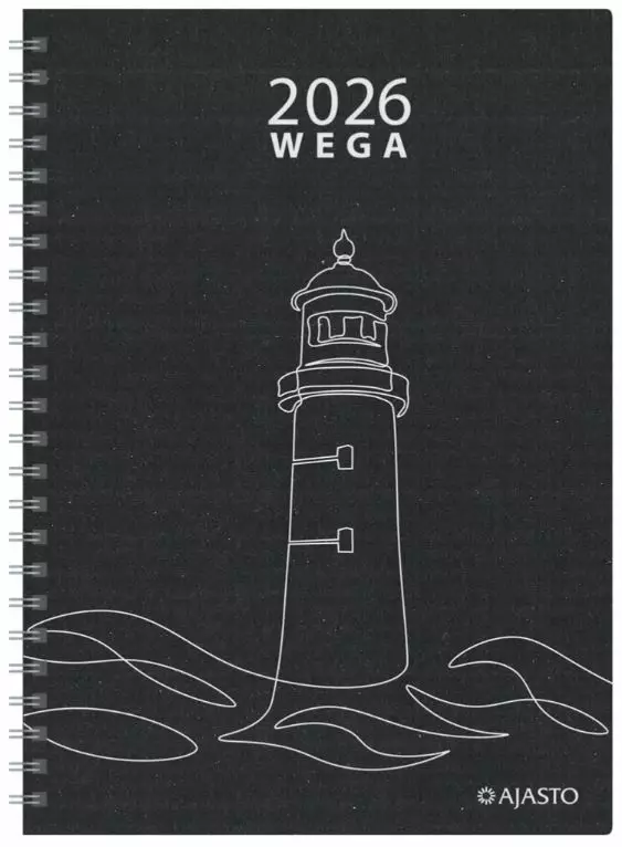 Ajasto Wega Eko 2026 pöytäkalenteri musta 148 x 210mm - Pöytäkalenterit - 2676229316 - 1