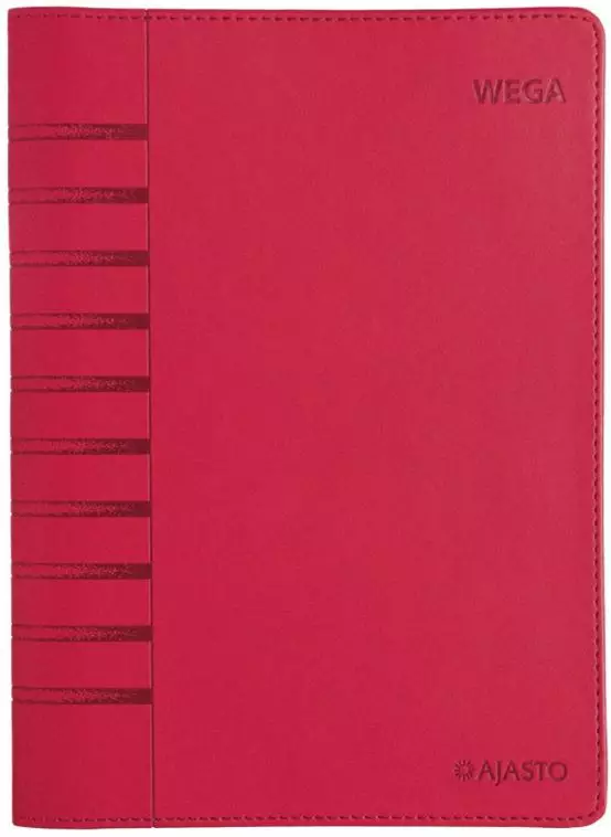 Ajasto Wega 2026 pöytäkalenteri punainen 148 x 210mm - Pöytäkalenterit - 2676228826 - 1
