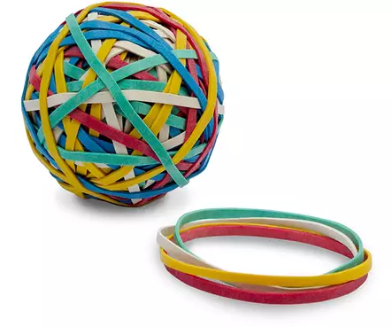 Kuminauhapallo värilajitelma 3mm 125g - Kumirenkaat - 64307 - 1