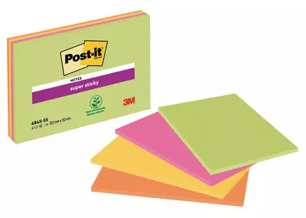 Post-it® Super Sticky Meeting Notes viestilappu A5, 4 nidettä - Viestilaput, muistilaput, kuutiot - 7100234637 - 1