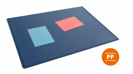 Durable kirjoitusalusta 65x52cm läpinäkyvällä PP-suojamuovilla, tumman sininen - Kirjoitusalustat - 723307 - 1