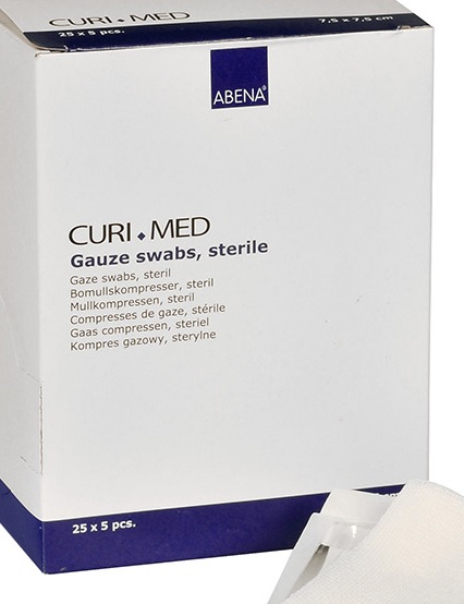 Abena harsotaitos 7,5x7,5cm 5/pss 8krs steriili 125 kpl - Ensiapu, työsuojaus ja työterveys - 17207 - 2