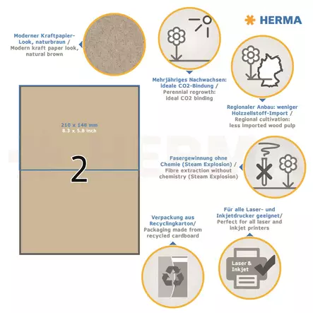 Herma label Silphie 210x148 (40) - Paperitarra-arkit A5, A4 - HER10757 - 5