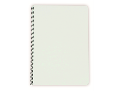 Kierrevihko muovikantinen A4/80 ruudut 7 x 7 mm valkoinen - Vihkot ja lehtiöt - 242687 - 1