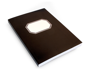 Konttorikirja A4/288 nidottu musta pehmeäkantinen - Muisti- ja konttorikirjat - 210007 - 1