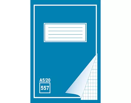 Kouluvihko 557 A5/20 ruudut 5X7 mm, 20 kpl/pkt - Kouluvihkot - 68467 - 1
