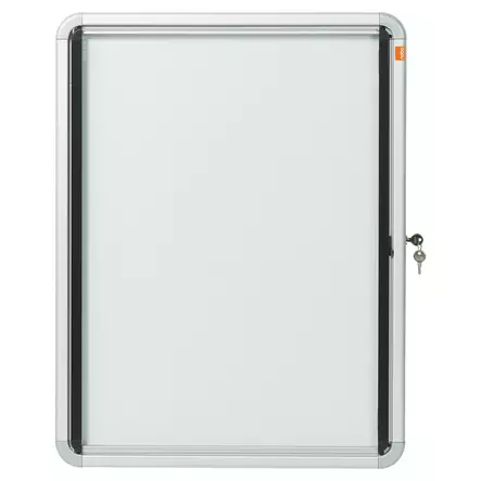 Nobo lukollinen ilmoitustaulu 4xA4 saranat - Lasi,valko,pellava,korkki,fläppi,-taulut - NOB1902557 - 2