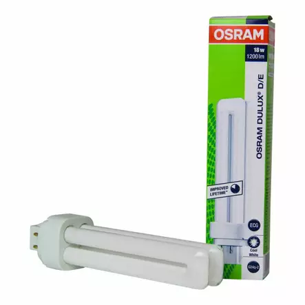 Osram Dulux D/E 18W 840 Kylmä Valkoinen - 4-Nastaa - Valaisintarvikkeet, lamput - 155257 - 1