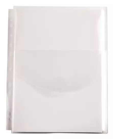 Paljetasku A4 180mic PVC läpällinen kirkas 50kpl - Kansiotaskut - 24207 - 1
