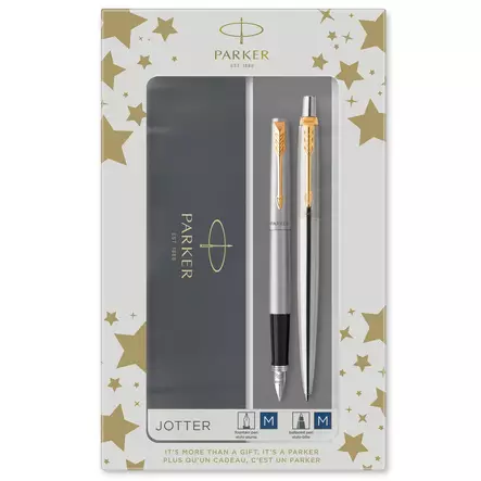 Parker Duoset Jotter 77 % kierrätetystä GT-kuulakärkikynä ja täytekynä - Kuivamustekynät - 2093257 - 1