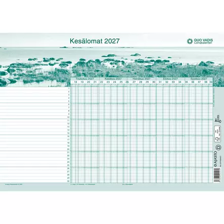 Quo Vadis -lomakalenteri 2027-2028 - Seinäkalenterit - 2674680027 - 1