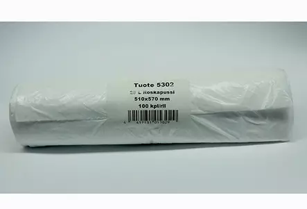 ROSKAPUSSI 28L VALKOINEN 10MY /100 - Jätepussit- ja säkit - 78397 - 1