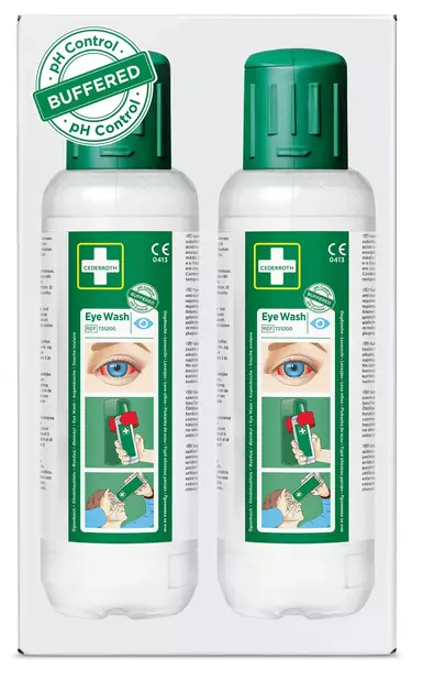 Silmänhuuhtelupullo Cederroth 500ml/2 pulloa paketissa - Ensiapu, työsuojaus ja työterveys - 270007 - 3