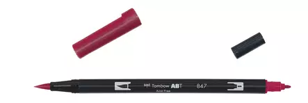 Tombow ABT Dual Brush 847 crimson - Taidekynät - TOM11847 - 1