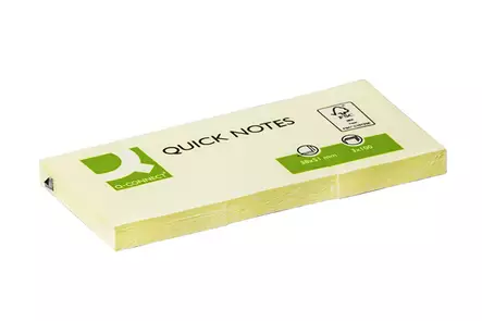 Viestilappu Q-Connect 38X51mm FSC keltainen 3 nidettä - Viestilaput, muistilaput, kuutiot - 236657 - 1