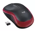 Logitech hiiri langaton M185 red - Tietokonehiiret - 910-002237 - 1