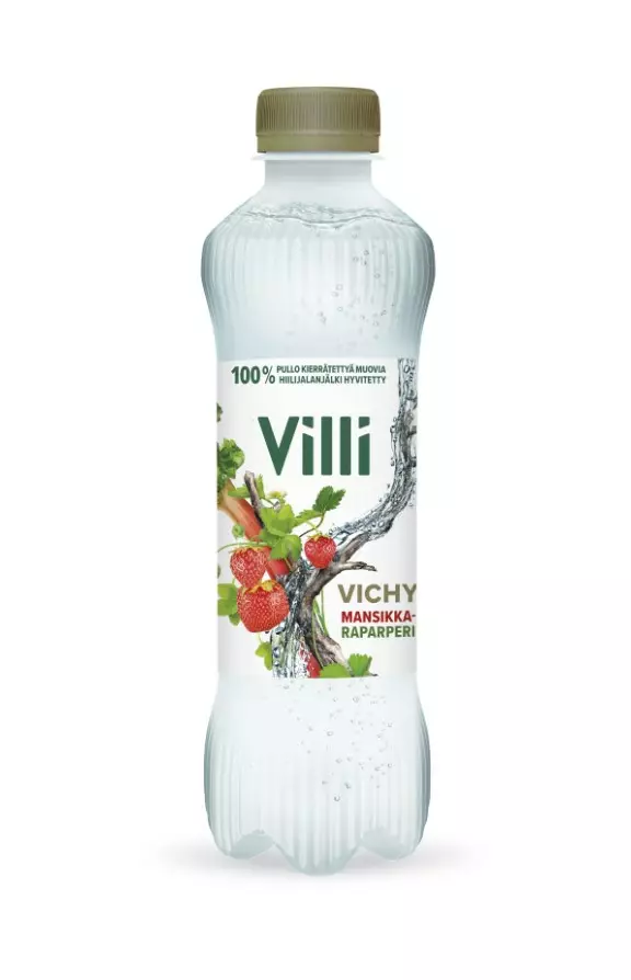 Kivennäisvesi 0,33L VILLI Vichy Mansikka & Raparperi - Vedet, virvoitusjuomat ja mehut - 2437 - 1